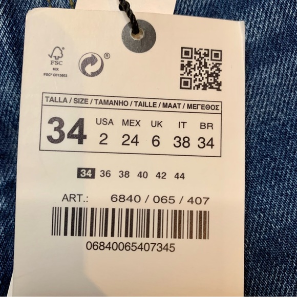 NWT Zara The 90's Full Length Jeans - Picture 6 of 10